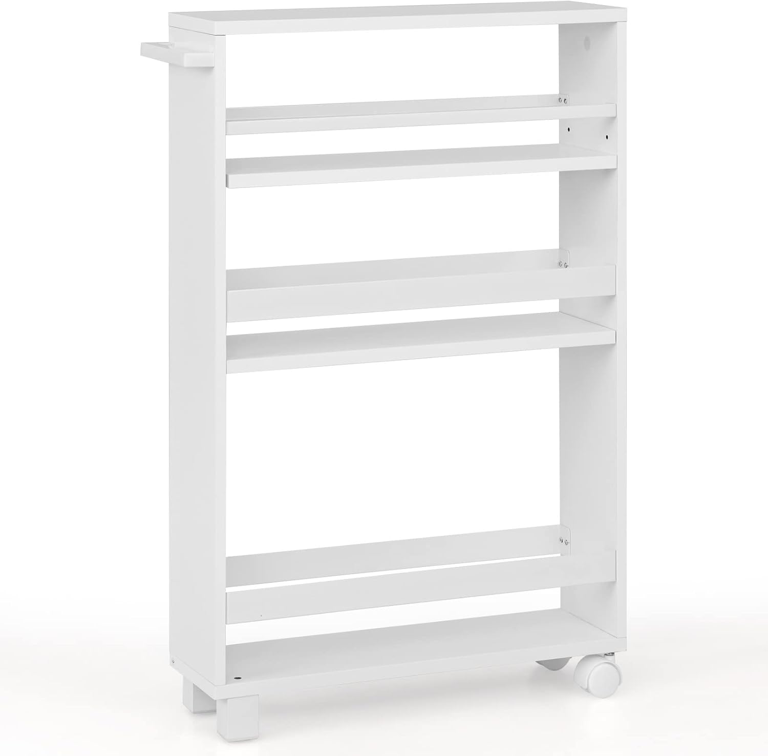 GiantexUK Kitchen Storage Trolley, 4 Tier Slim Utility Rolling Cart