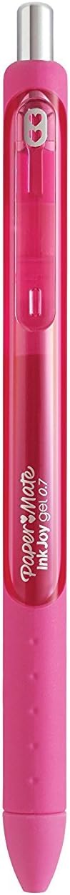 Paper Mate Inkjoy Gel Retractable Gel Ink Pens, Pack of 10 (Pink, Medium Point)