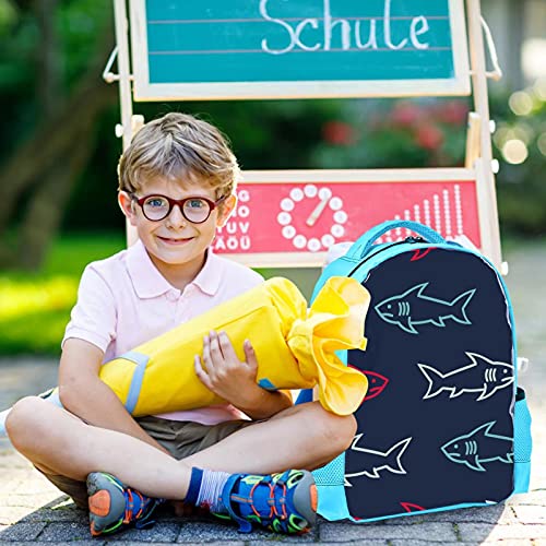 Sac à dos requin bleu imprimé Multicolore 9 pour enfant