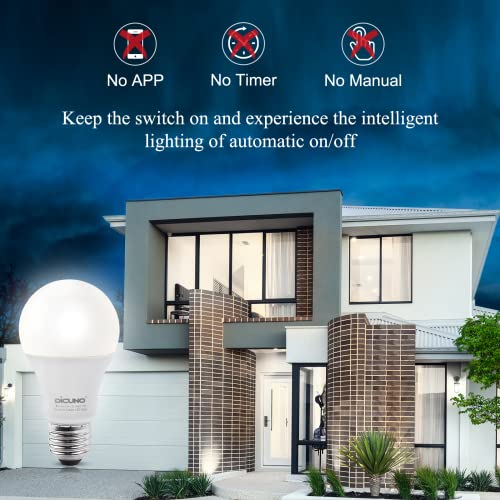 DiCUNO Lampadina LED crepuscolare E27, 9W