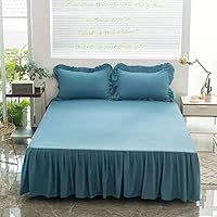 Gonna Letto Coprimaterasso WWQQ – Microfibra, Con Angoli Elastici, Altezza 45 Cm, Varie Misure (Singola, Matrimoniale, Queen/King) - 4