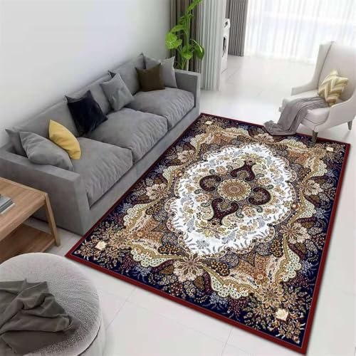 Tapis lavable en machine pour sol de chambre style gamer rouge