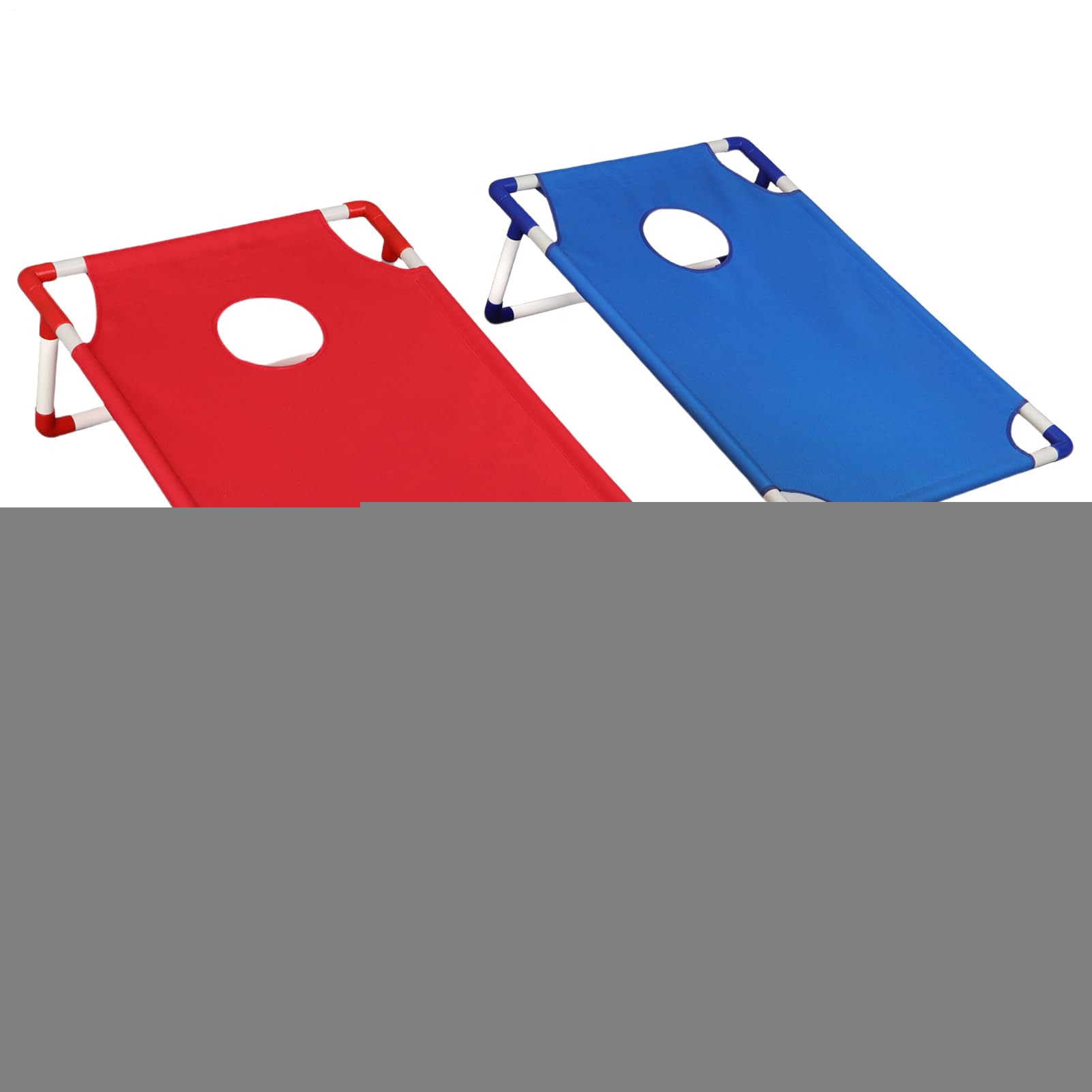 Cornhole-Spiel für den Außenbereich, tragbares Wurfspiel mit 8 Cornhole-Taschen und Tragetasche, PVC-Rahmen für Terrasse, Garten, Rasen, Camping