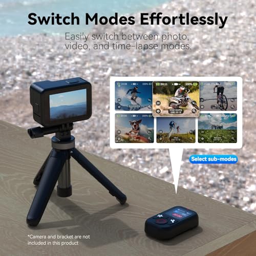 Image of Yantralay Bluetooth Remote Controller for Go pro Hero 13 /12 /11 /10 /9 /8 /Max | 1.4 inch Color Display, Waterproof 60m Smart Control | Sync Up to 5 Cameras with Wrist Strap