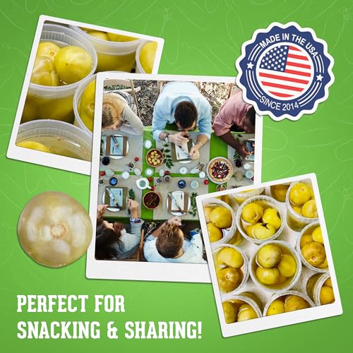 Sour Pickled Green Tomatoes – Tangy Fermented Pickled Vegetable Snack | Crunchy, Bold Flavor for Snacking & Sandwiches | Jersey Pickles