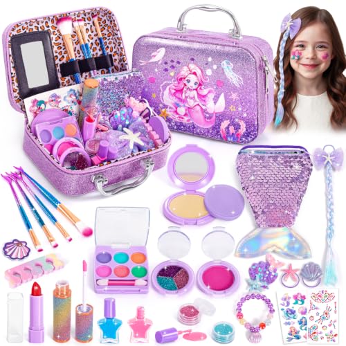 Hohosunlar Kit Maquillaje Enfant Fille avec Vernis à Ongles pour Fille 3-12
