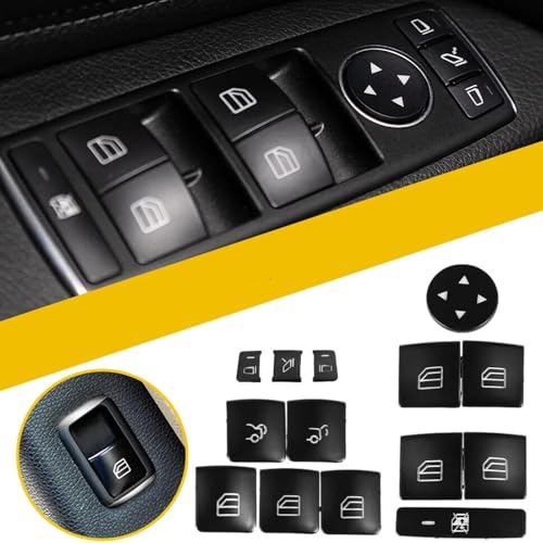 Autocollants de réparation boutons lève-vitre Mercedes C180 opaque mat - 2