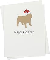 Vista 37 de Black Doodle Bernedoodle - Tarjetas de Navidad (10 unidades), hechas a mano, base blanca, perro con sombrero de Papá Noel