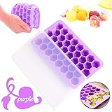 ● HIELO ANTIADHERENTE Y FáCIL DE LIBERAR: El material de silicona flexible da forma al fondo, lo que hace que sea rápido y fácil liberar cubitos de hielo, superficie antiadherente. Retire los cubitos de hielo de las bandejas de silicona flexibles empujándolos hacia arriba desde la parte inferior y suéltelos en la jarra o vaso para beber. Cada compartimento de cubo plano está separado de los demás.