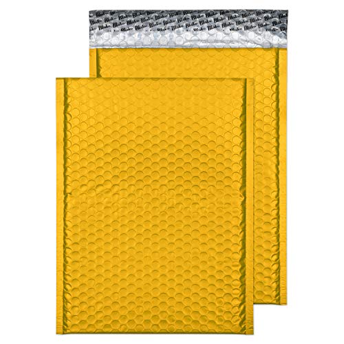 Blake Purely Packaging C4 324 x 230 mm Matt Metallic Padded Bubble Envelopes Peel & Seal (MTEY324) Egg Yellow - Pack of 100