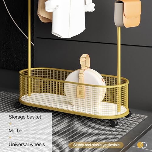 Porte-vêtements standard argent à roulettes pour chambre - 6