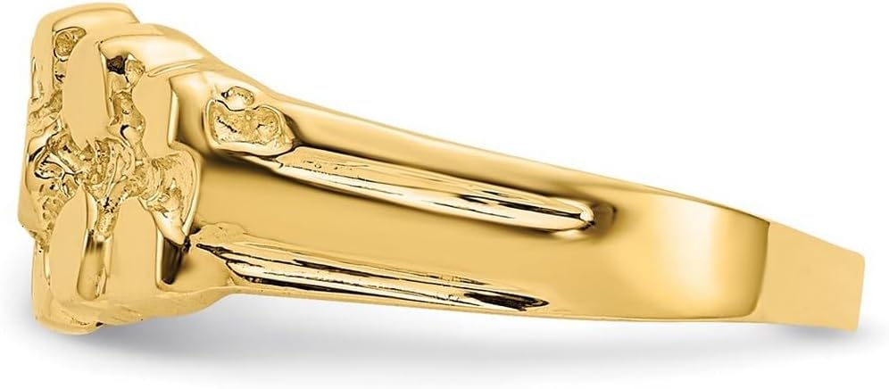 14k Yellow Gold Solid Polished Nugget Ring Size 6 Ring for Women - Image 4