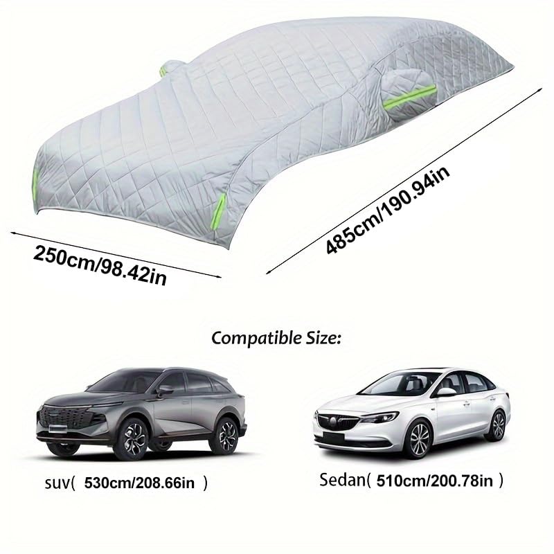 Image of Hail Protector Car Cover, Padded Car Cover for Hail Protection for SUV /Sedan /Hatchback(White,SUV)