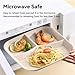 Unbreakable Wheat Straw Dinner Plates for Healthy Eating - 10 Inch Divided Portion Control Plates, 4 Pack BPA Free, Suitable for Kids & Adults, Perfect for Picnics