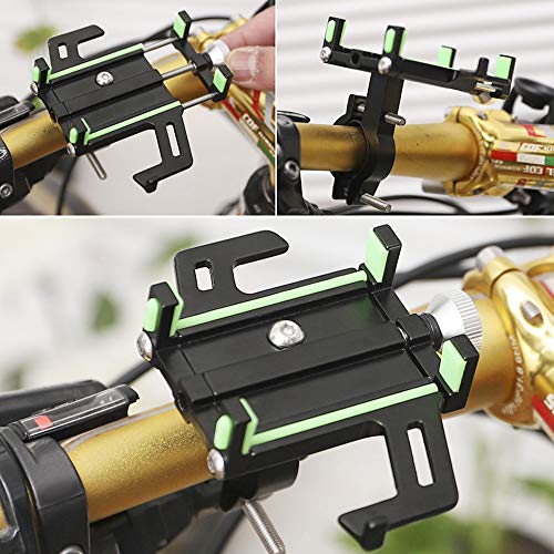 DECDEAL Suporte para telefone de bicicleta em liga de alumínio Suporte ajustável para telefone móvel