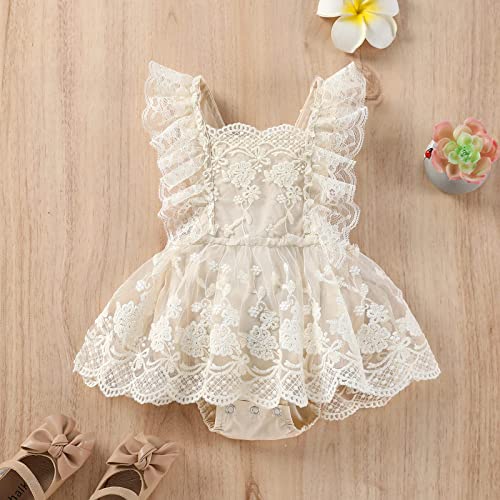 Kaipiclos Newborn Baby Girl Outfits Butterfly Ruffle Lace Romper Jumpsuit Bodysuit Half 1St Birthday Photoshoot Dress 0 3 Month #TOP1
