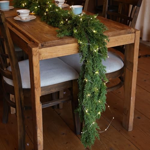 6FT PARTY JOY Seasonal Artificial Christmas Garland with LED String
