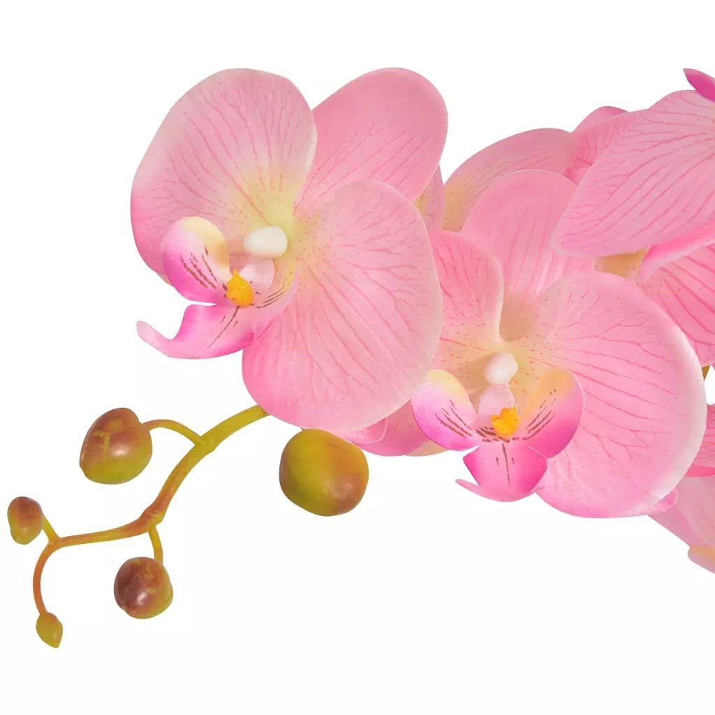 SKM Plante Artificielle avec Pot Orchidée 75 cm Rose-426