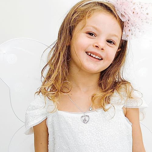 Unicorn Necklaces for Girls - 14K Gold/White Gold/Rose Gold Plated CZ Heart Pendant Jewelry, Toddler and Teen Initial Necklaces, Colorful Unicorn Gifts 5