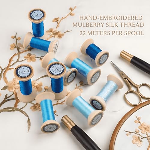 Image of Natural 100% Mulberry Handmade Embroidery Silk Thread Silk Floss (29)