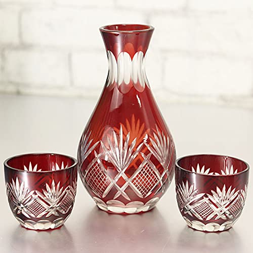 Amazon.co.jp: 切子 徳利 おちょこ セット ギフトセット お猪口 3点