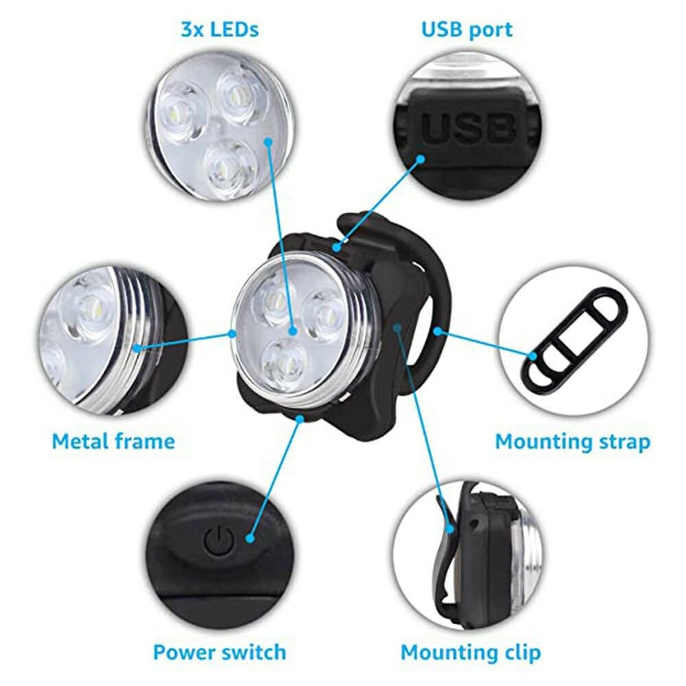 SCRUBY 3 LED rowerowe tylne światło rowerowe z ładowanym przez USB klips rowerowy lampa rowerowa Luz Bicicleta akcesoria rowerowe