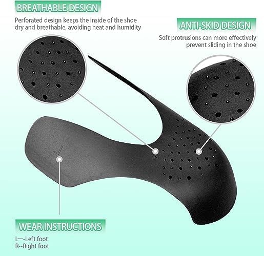 Protector de arrugas de zapatos, 6 pares de protectores de arrugas de zapatos para la mayoría de las arrugas de tenis para mujeres 5-9 hombres 7-12