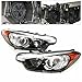 LyeXD 1 Pair Headlight Assembly Fits For KIA Forte/Forte Koup/Forte5 2014 2015 2016,Halogen Headlights Headlamps Assembly Replacement,Front Head Light Lamp Chrome Housing Clear Lens