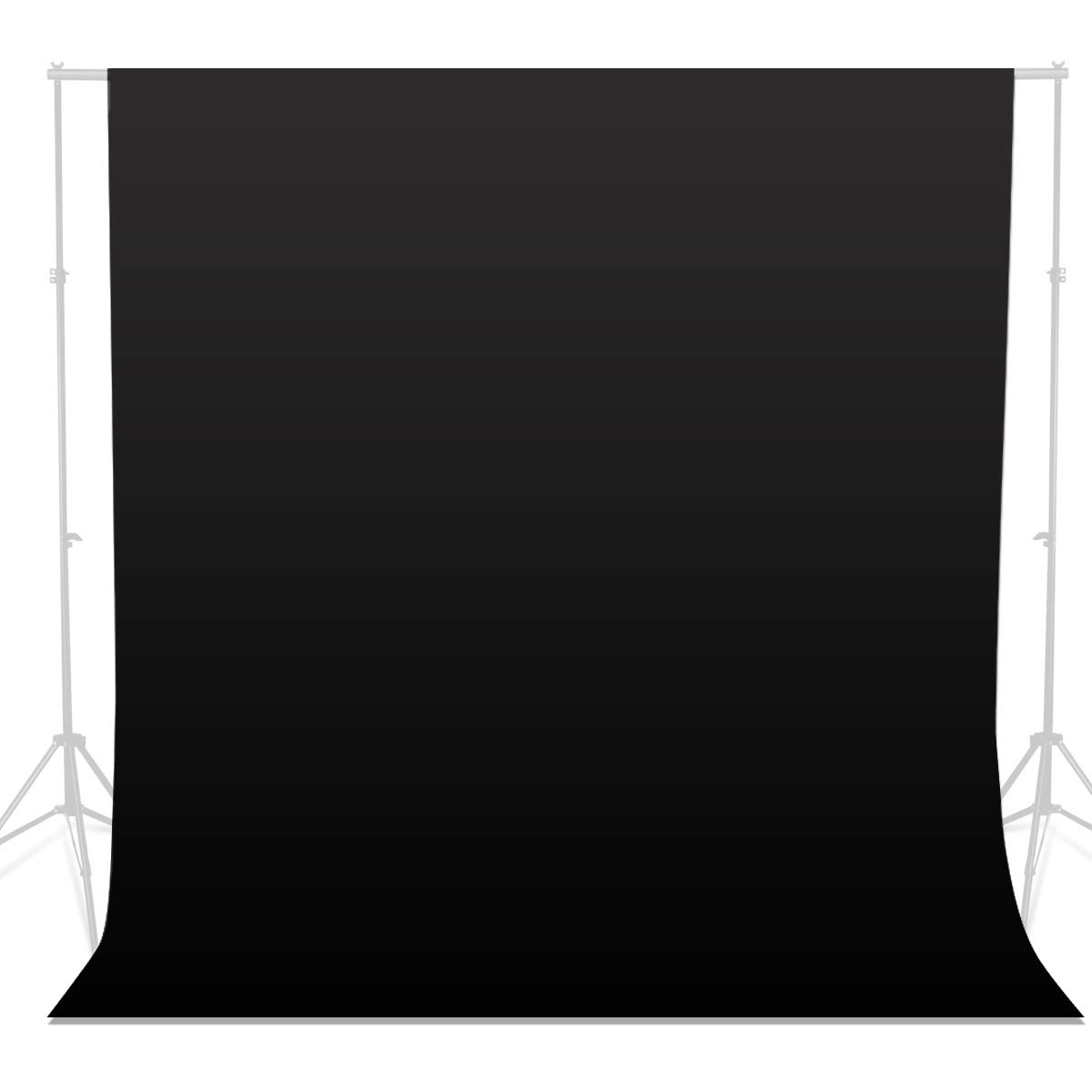 Fotohintergrund, 3 x 6 m, schwarzer Bildschirm, 100% Baumwoll-Musselin, maschinenwaschbar, faltbar, für Studio-Produkt-Porträtaufnahmen, Live-Streaming, Zoom-Meeting Besuche den BOLLUMA-Store