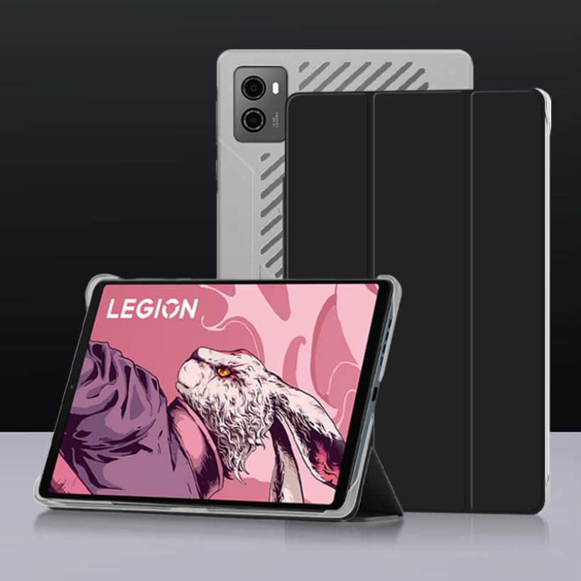 Image of Gruattreay Compatible with Lenovo Legion Y700 2nd Gen 2023 8.8 inch Case Ultra Thin Smart Cover for Legion Y700 2nd Gen 8.8'' Tablet Shell with Auto Wake UP (Black 1)