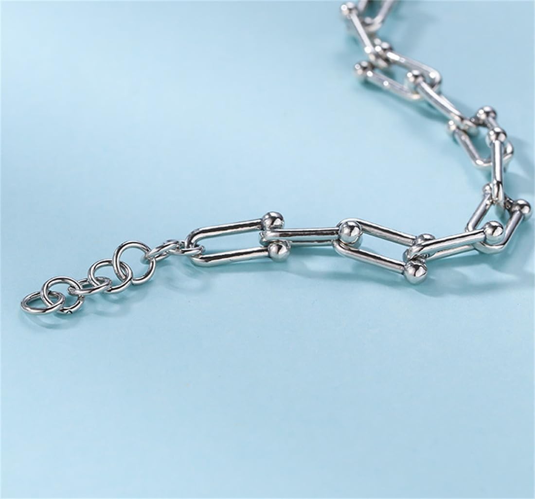 S925 Sterling Silver Simple Fashion Bracelet, Europe And The United States Men And Women Personality Bracelet
