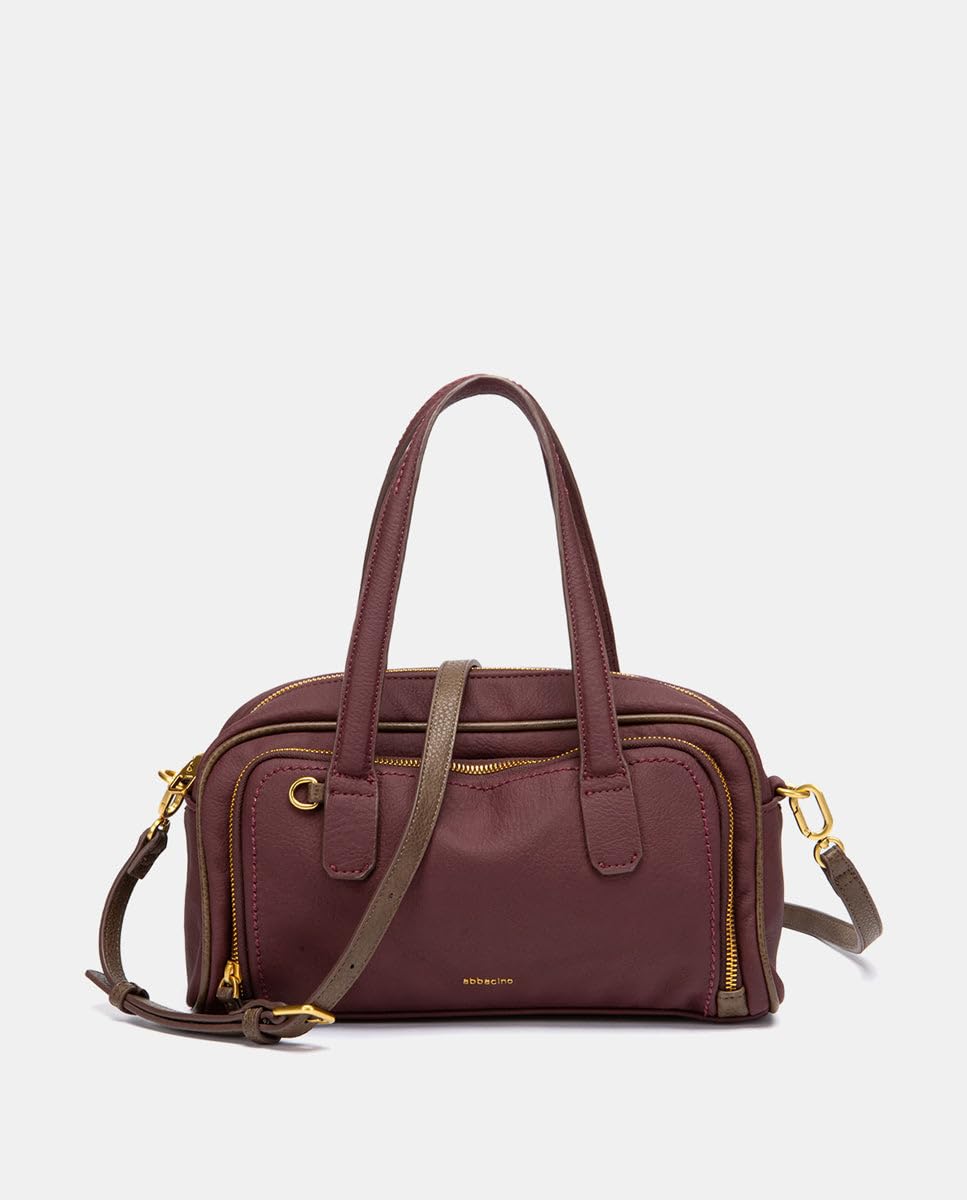 Abbacino Bolso de mano en materiales reciclados burdeos Rojos