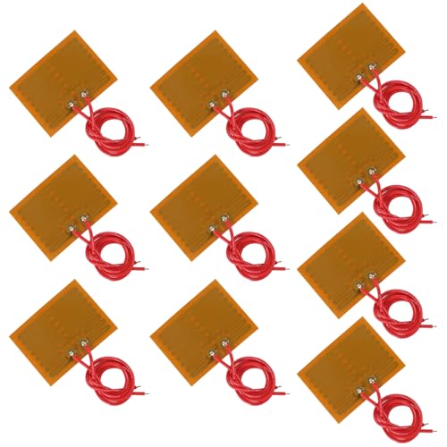 JUZITAO 10pcs Film Heater Plate Adhesive Pad 5V 1W 30mmx40mm PI Heating Elements Film Strip Heater Adhesive Polyimide Heater Plate