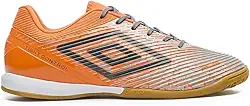 Chuteira Umbro Futsal Gravity Cinza Laranja e Grafite