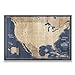 Conquest Maps Push Pin USA Map Board - with Push Pins to Mark USA Travel - Handmade in Ohio, USA - Design: Deep-Sea Drift (24