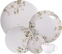 Aparelho de Jantar Tramontina Magnólia em Porcelana Decorada 30 Peças