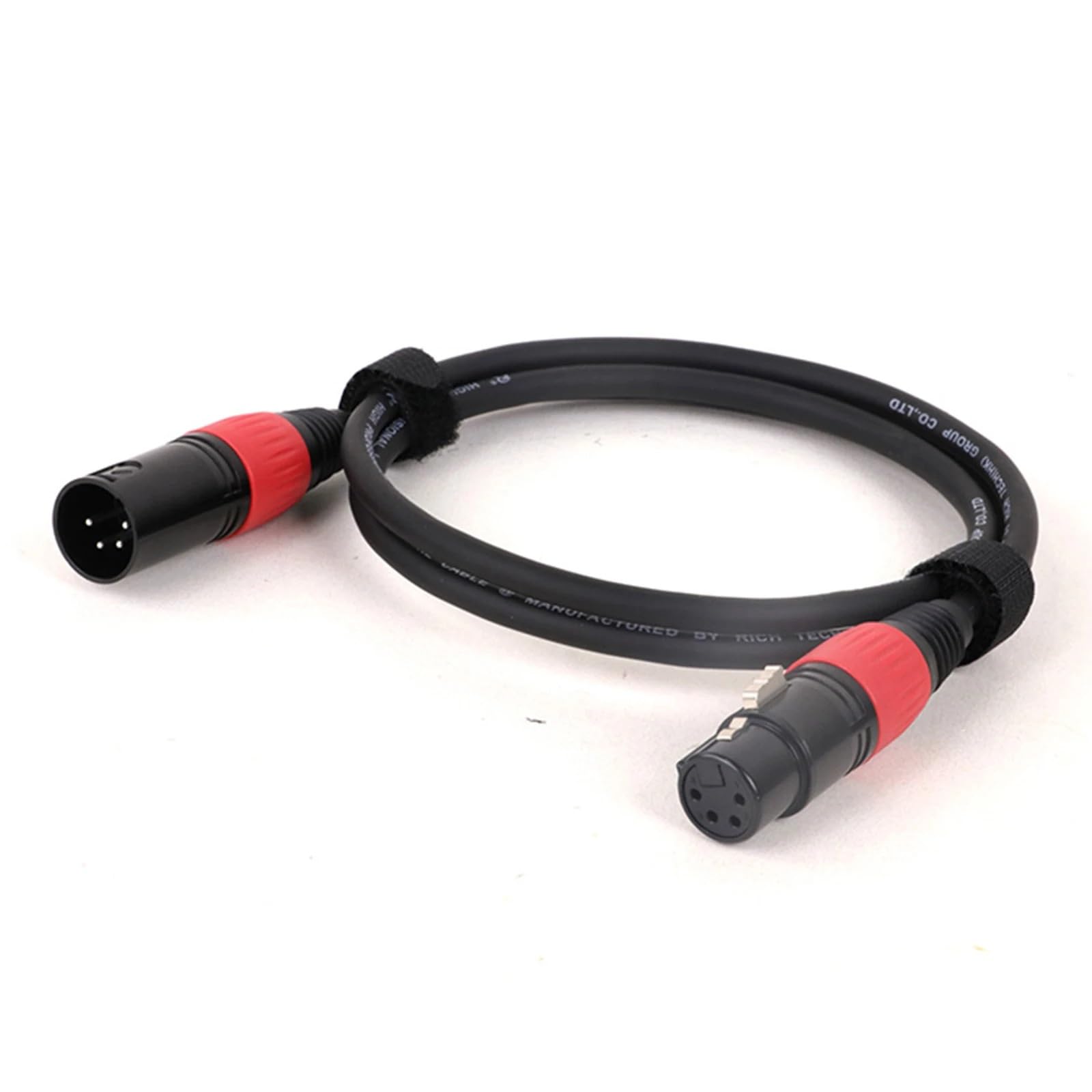 Cable de extensión balanceado XLR Macho de 4 Pines a XLR Hembra de 4 Pines, Conectores de Colores, Cable de extensión de Audio for Auriculares, 0,29 m a 15 m(BK-RD,2.9M)