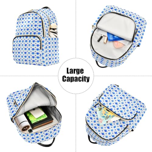 Mochila con ojo turco casual ideal para paseos de compras y tardes urbanas 5