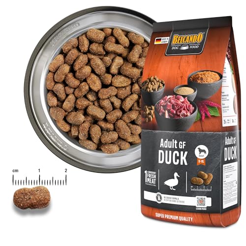 BELCANDO Adult GF Duck | getreidefreies Hundefutter | Trockenfutter ohne Getreide mit Ente | Alleinfuttermittel für ausgewachsene Hunde ab 1 Jahr