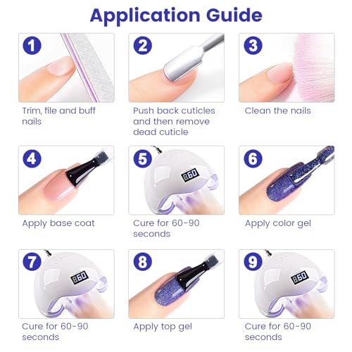 Esmalte de gel camaleón multichrome azul a morado 15ml miniatura 7