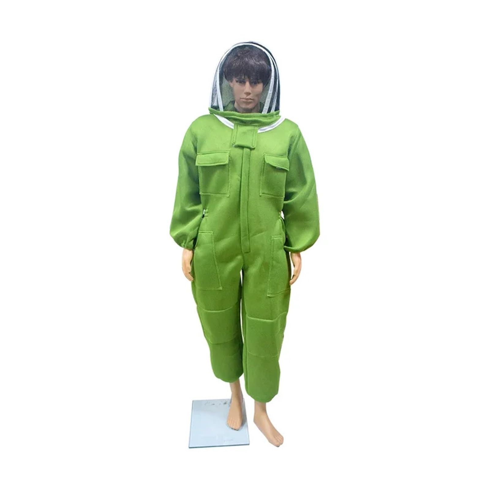 Tuta da apicoltore a prova di puntura, Tuta protettiva for apicoltura traspirante 3D, multicolore, taglie multiple(Fencing Hat Green,2XL)