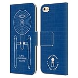 Head Case Designs Officially Licensed Star Trek USS Enterprise NCC-1701 Ships of The Line TOS Leather Book Wallet Case Cover Compatible with Apple iPhone 6 / iPhone 6s