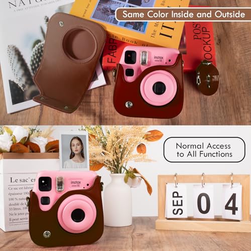 Funda para cámara Fuji Mini SE/7 Plus en cuero sintético miniatura 4