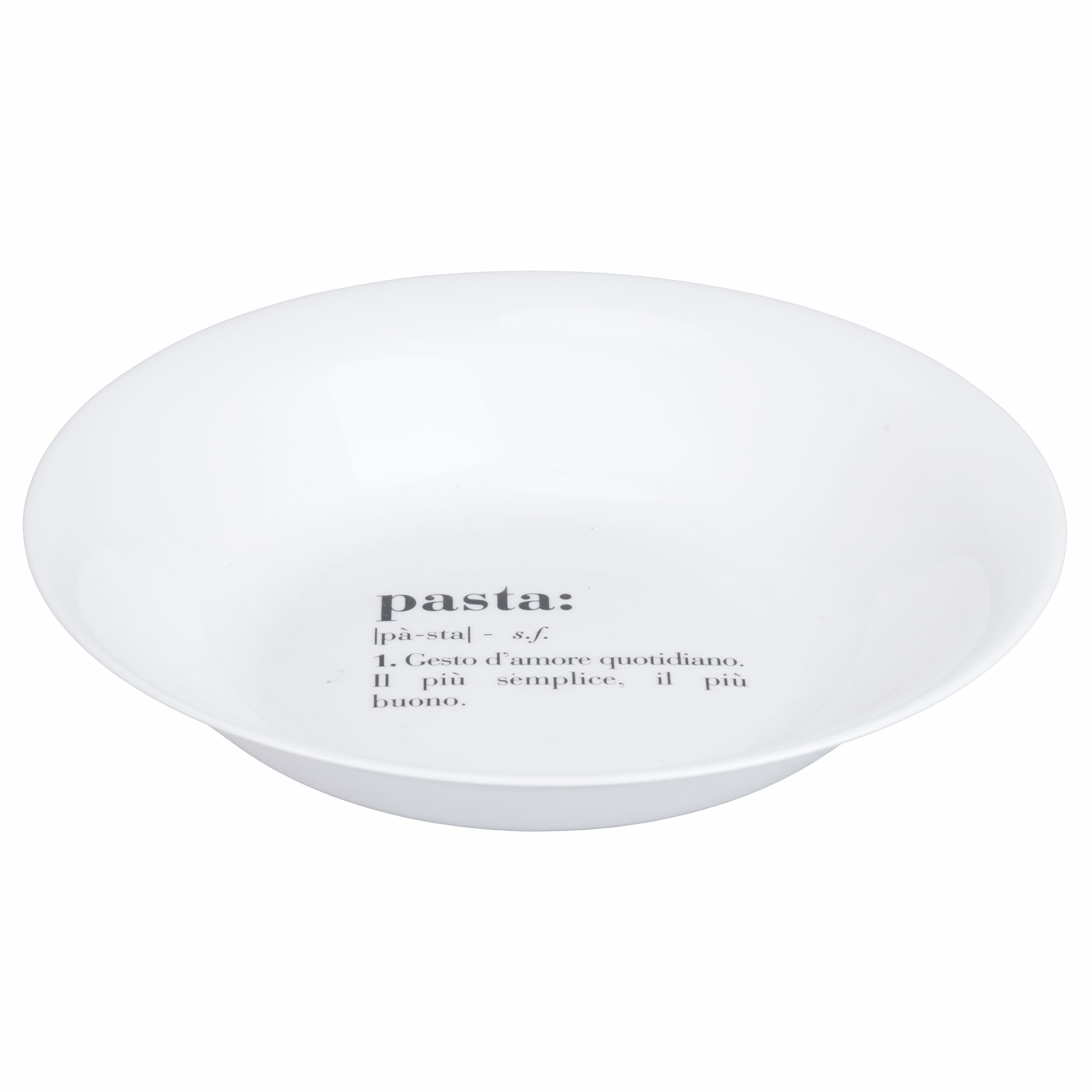 Set 6 Piatto fondo tondo 22 cm in vetro opalino, Victionary Pasta