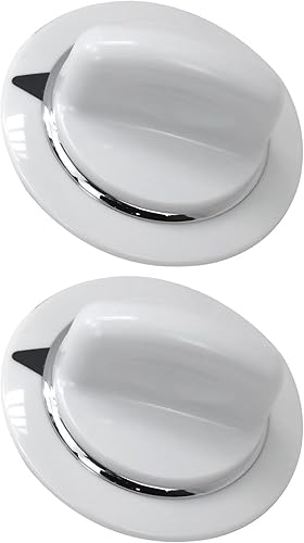 Miniatura 1 de 2-Pack WE1M654 Dryer Timer Knob with Reinforced Metal Ring AP3995098 WE01M0443 Replacement fro HotpointHTDP120ED3WW HTDP120ED4WW HTDP120ED4WW