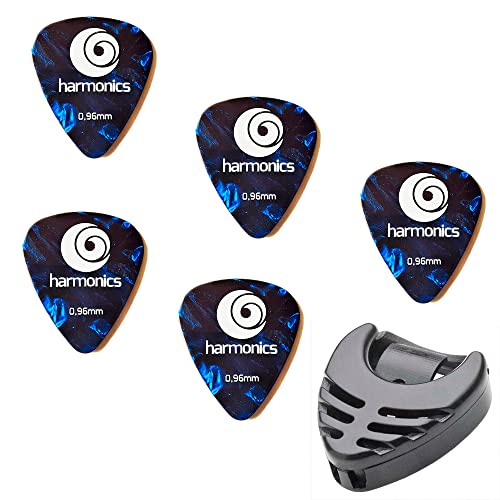 Palhetas De Guitarra Violão Harmonics 096 (5 UNIDADES) + Porta Palheta