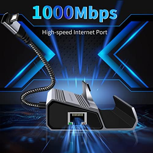 6-in-1 Steam Deck Dock Hub with 1000Mbps Ethernet, 100W Charging Port, 4K@60HZ HDMI 2.0 and 3 USB 3.0, Svonero Steam Deck Stand, Portable TV Docking Station for Valve Steam Deck Charging