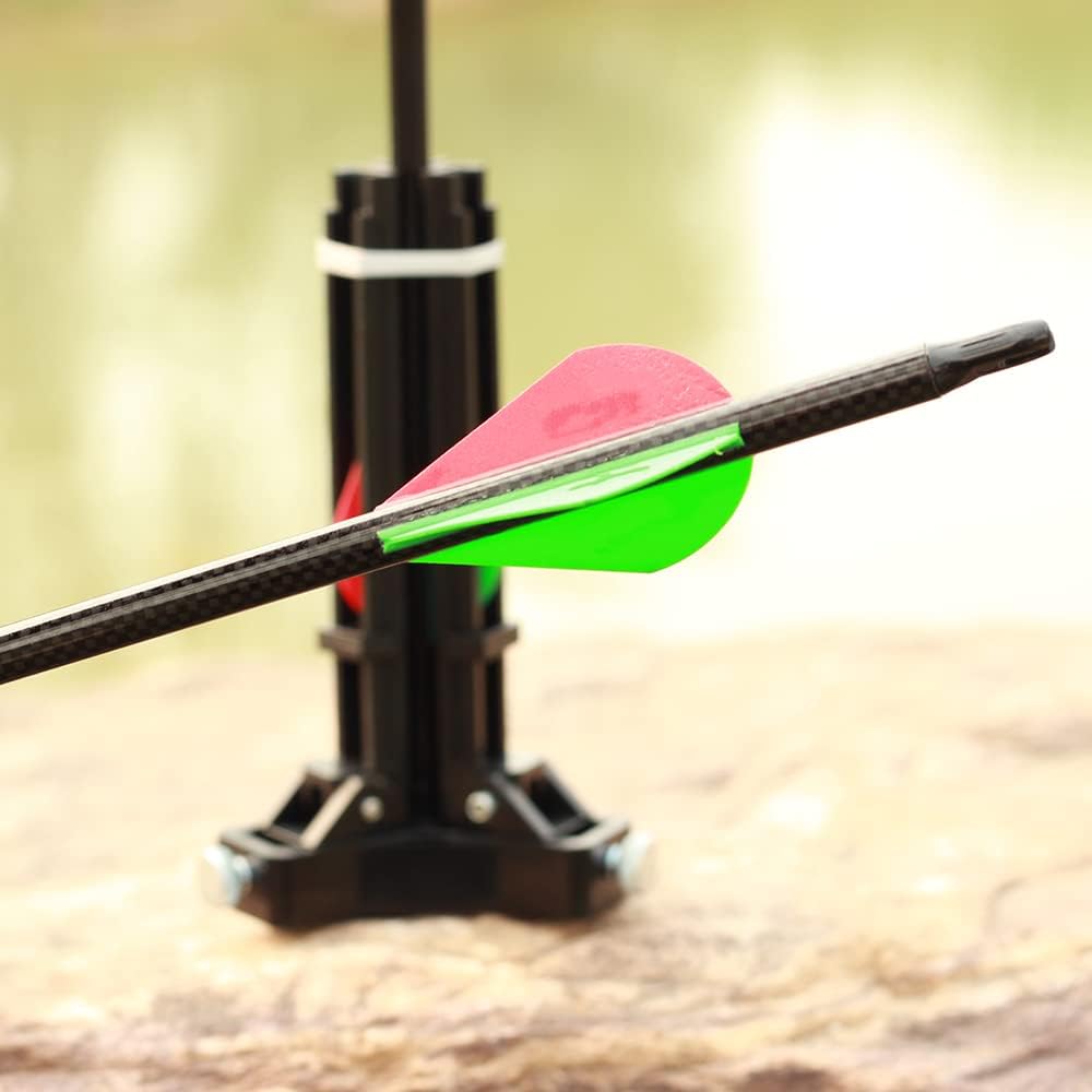 SOPOGER Archery Arrow Fletching Jig Kit 3D Straight Fletching Tool with 50 Packs Archery Arrows Nocks - Arrow Inserts for Carbon Arrows