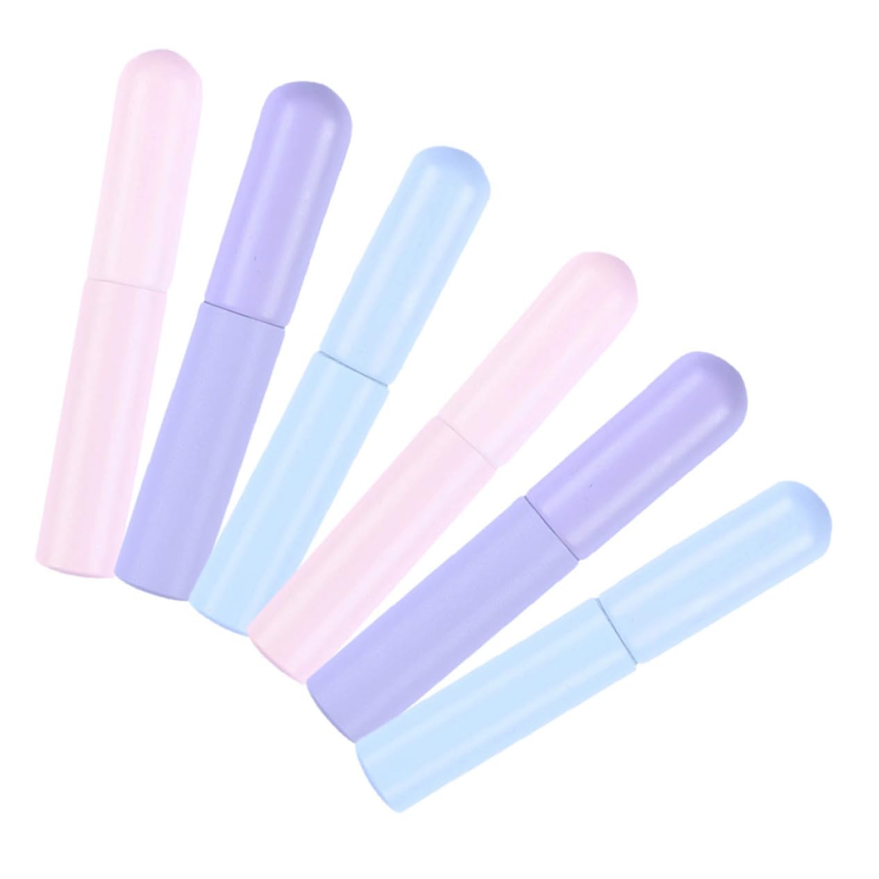 Beavorty Juego De 5 Brochas Multiusos Para Maquillaje De Labios Fáciles De Transportar De Silicona Para Viajes 6 Unidades X 5