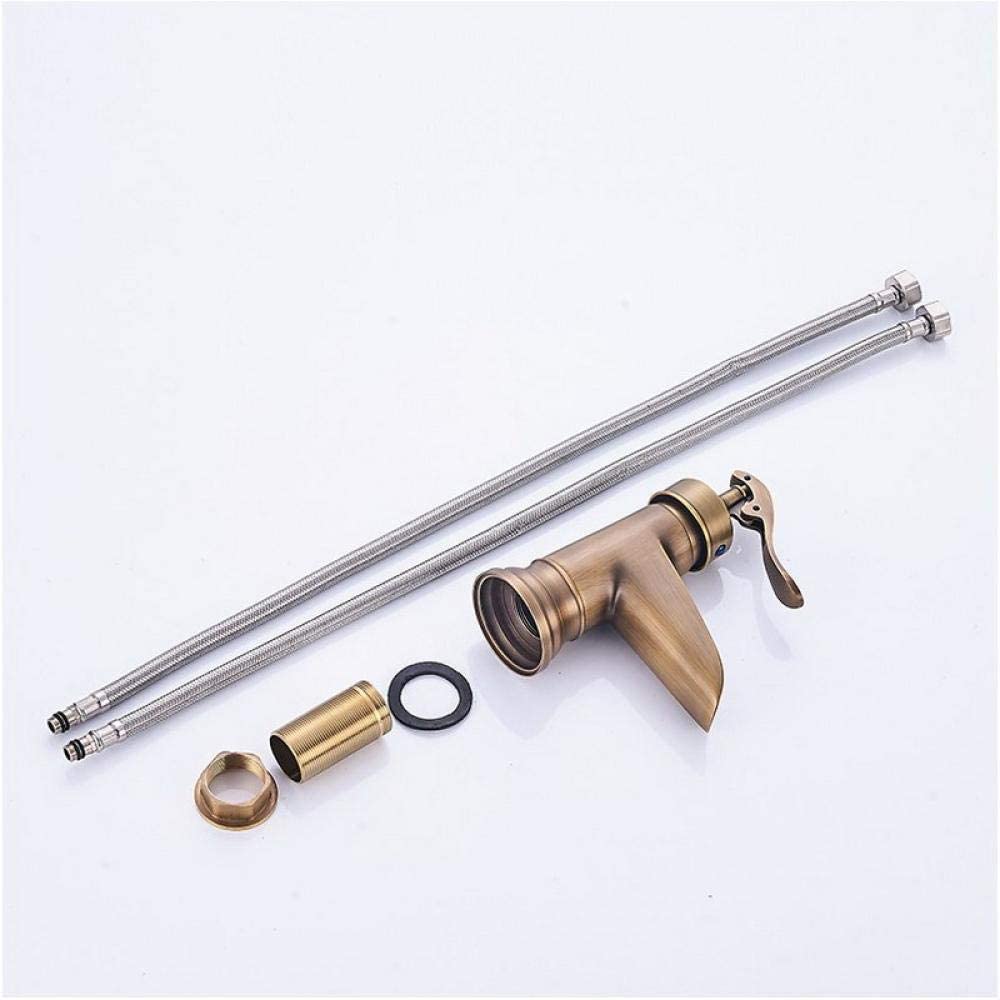 Rubinetto per lavabo da Bagno Bocca a Cascata Miscelatore per lavabo monocomando Rubinetto per lavabo monoforo Rubinetto per Acqua Calda e Fredda